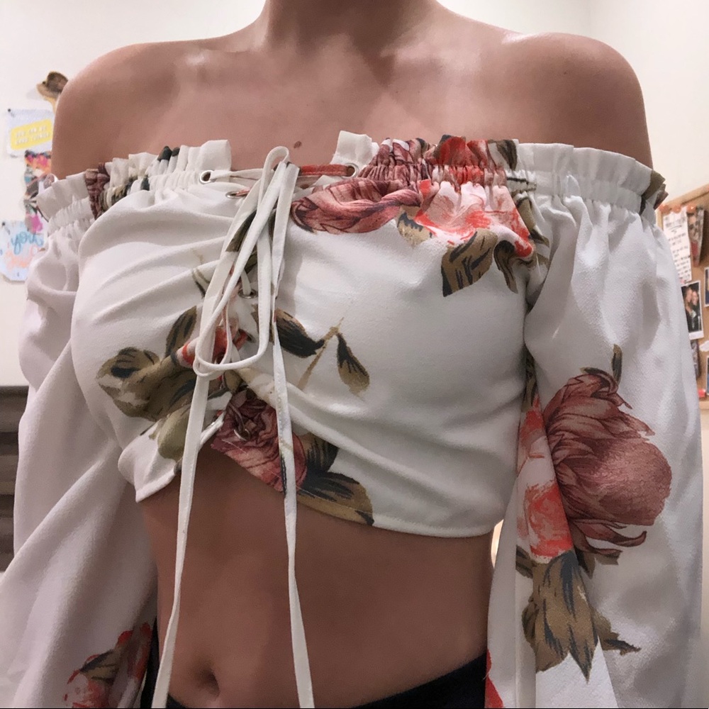 crop top and short set